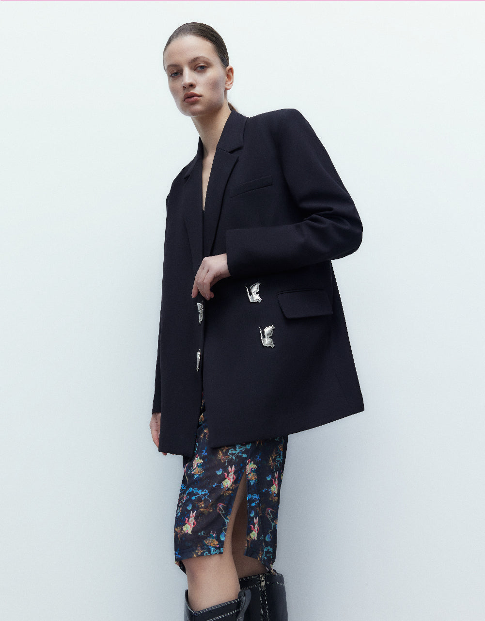 Butterfly Buckle Tailored Blazer