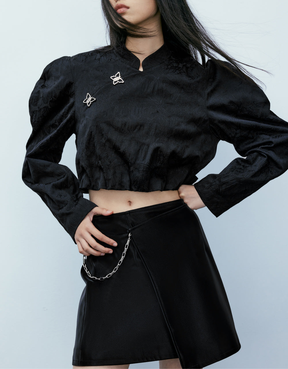 Butterfly Buckle Overhead Shirt