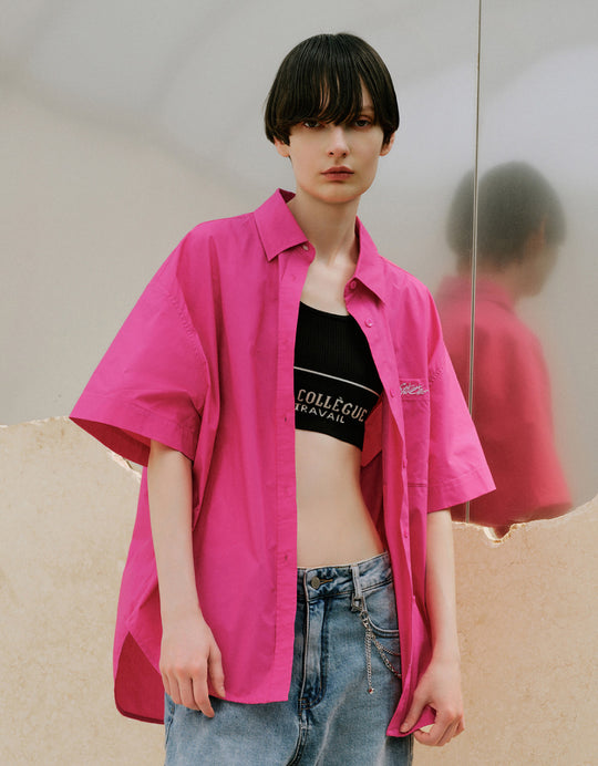 Pocket Detail Drop Shoulder Shirt