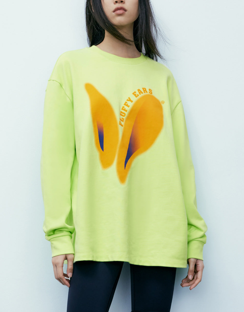 Fluffy Ears Printed Sweatshirt