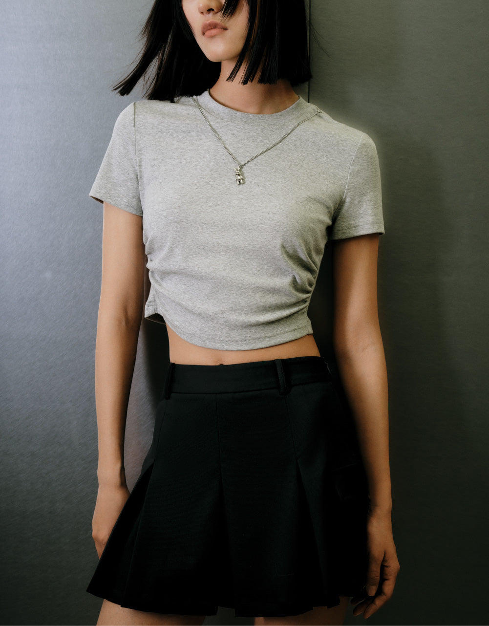 Crew Neck T-Shirt With Necklace