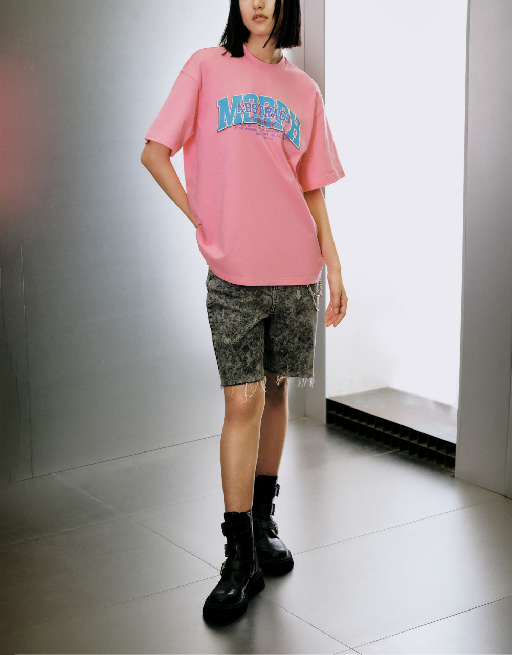 Printed Crew Neck Loose T-Shirt