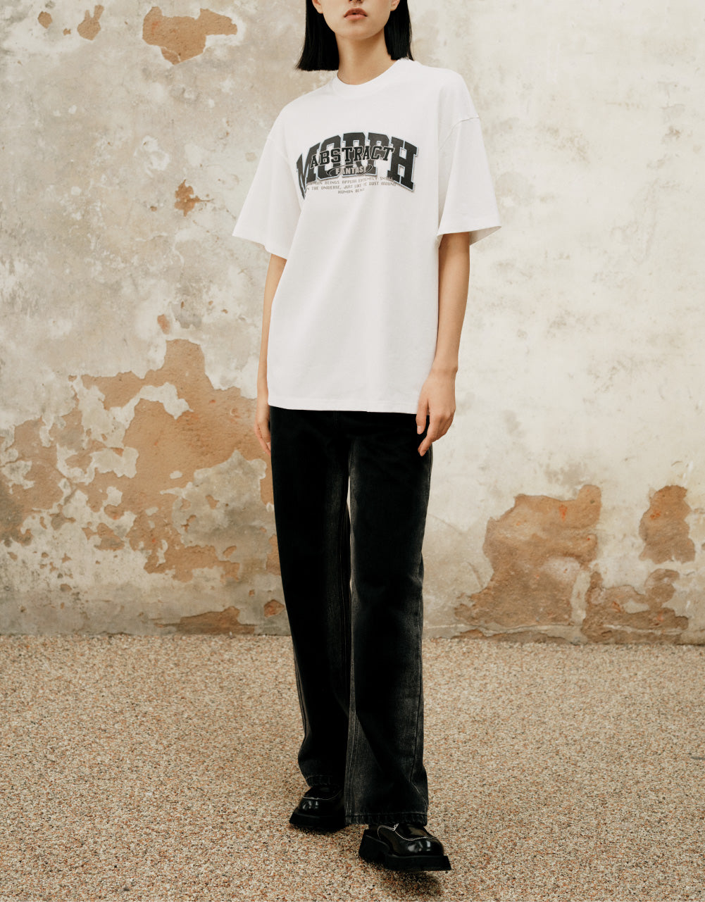 Printed Crew Neck Loose T-Shirt