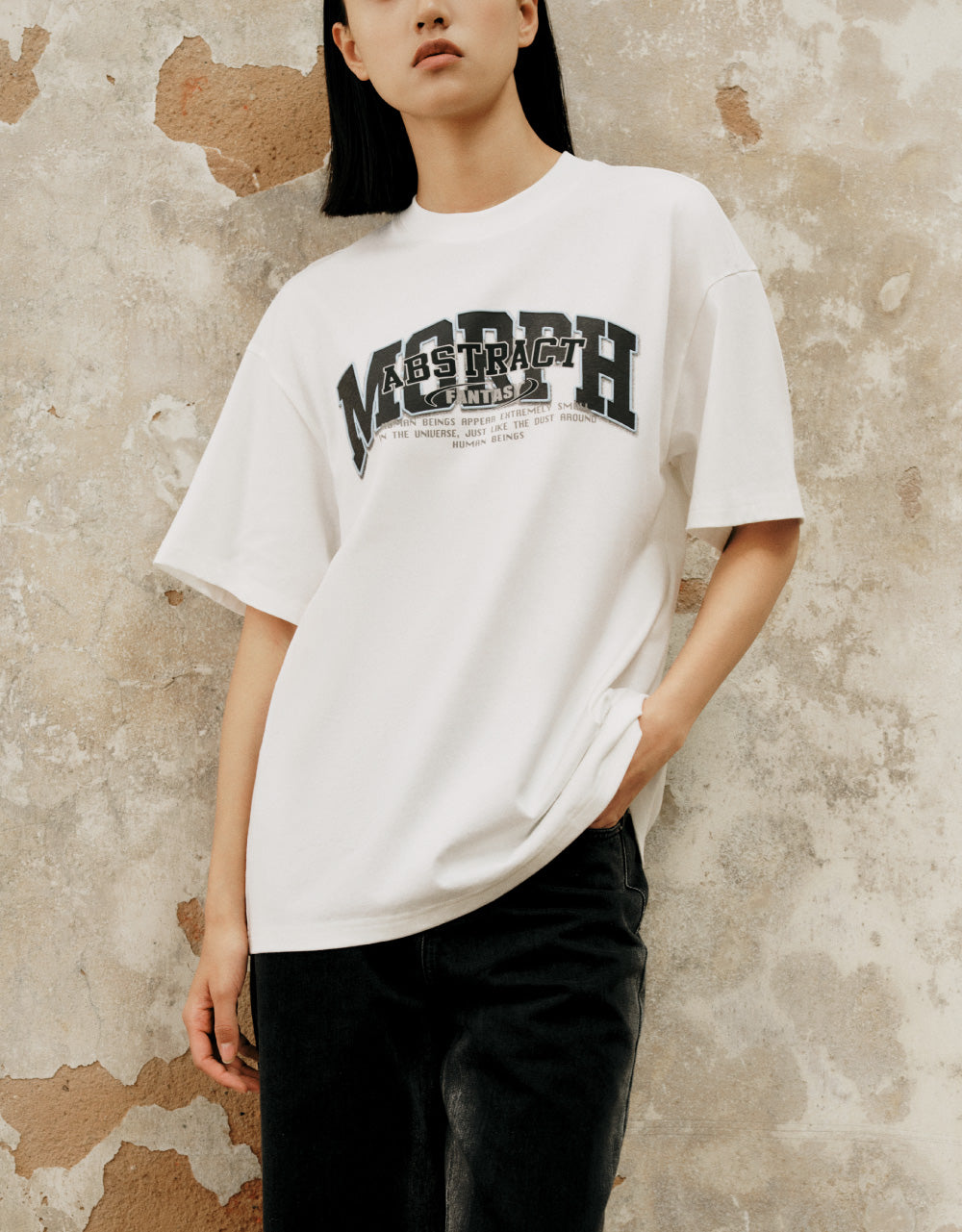Printed Crew Neck Loose T-Shirt