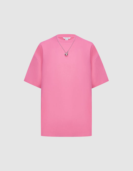 Crew Neck T-Shirt with Necklace