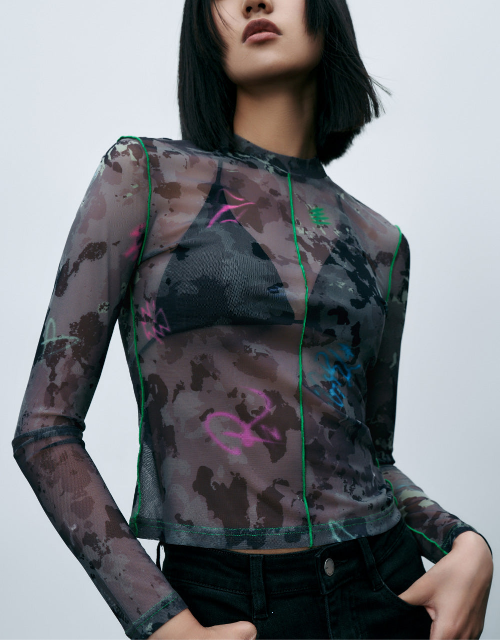 Crew Neck Graffiti T-Shirt