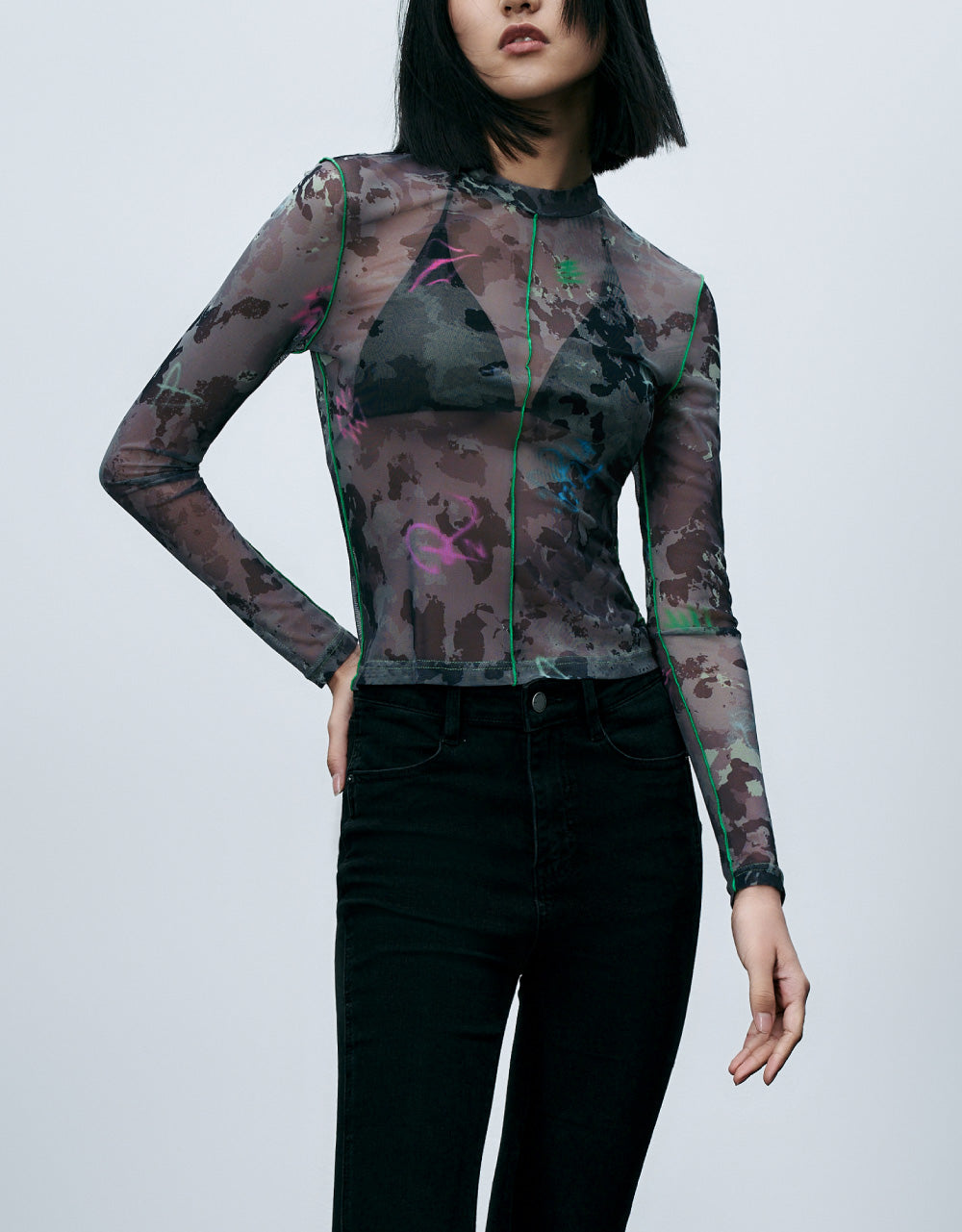 Crew Neck Graffiti T-Shirt