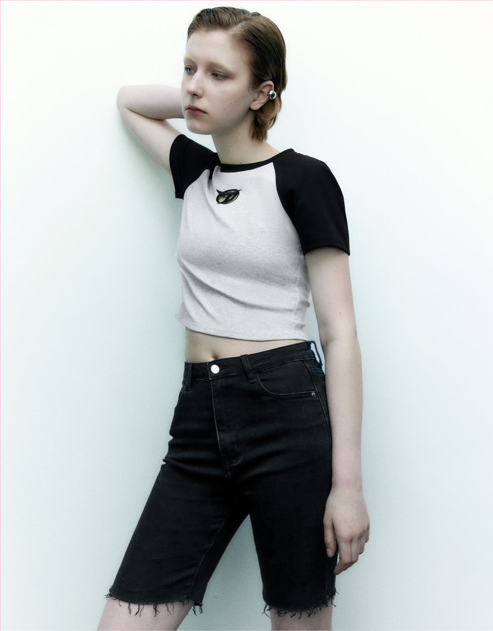 Contrast Crew Neck T-Shirt