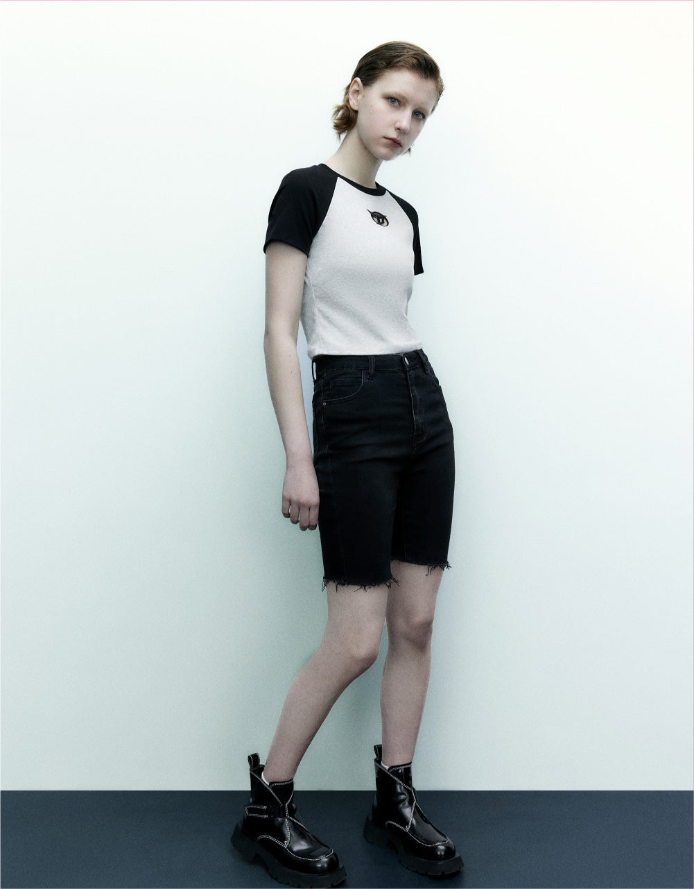 Contrast Crew Neck T-Shirt