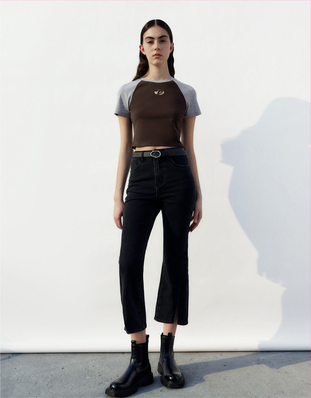 Contrast Crew Neck T-Shirt