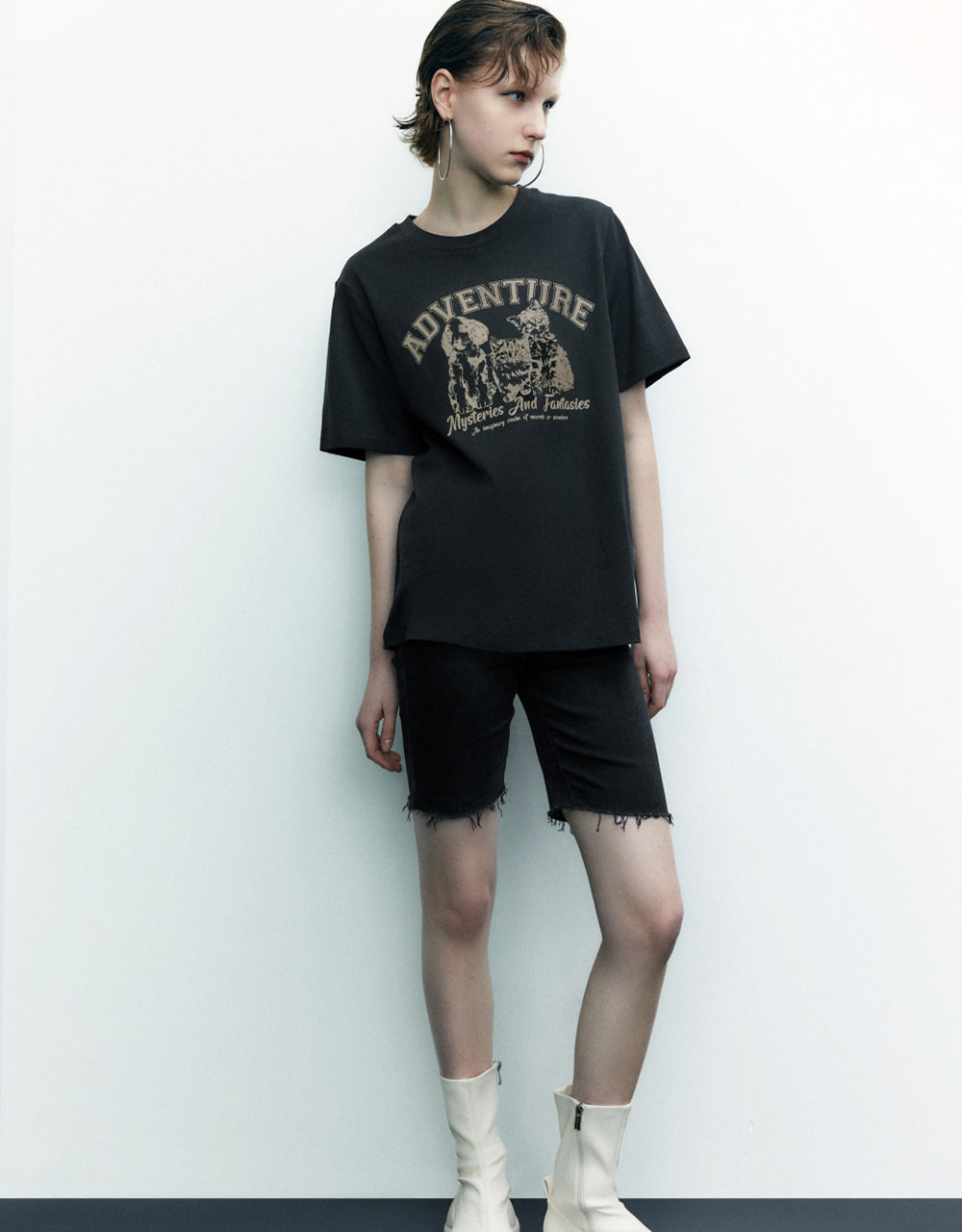 Animals Print Crew Neck T-Shirt