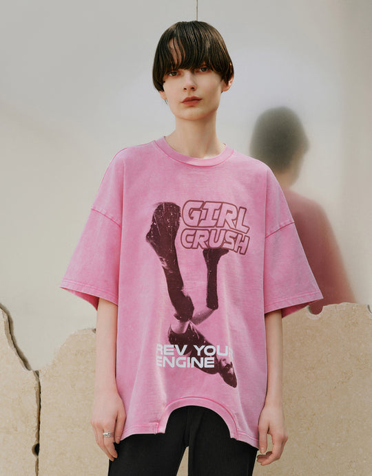 Graphic Drop Shoulder Loose T-Shirt
