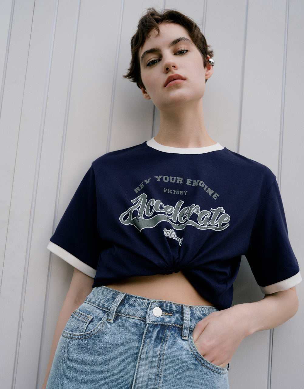 Graphic Crew Neck Loose T-Shirt