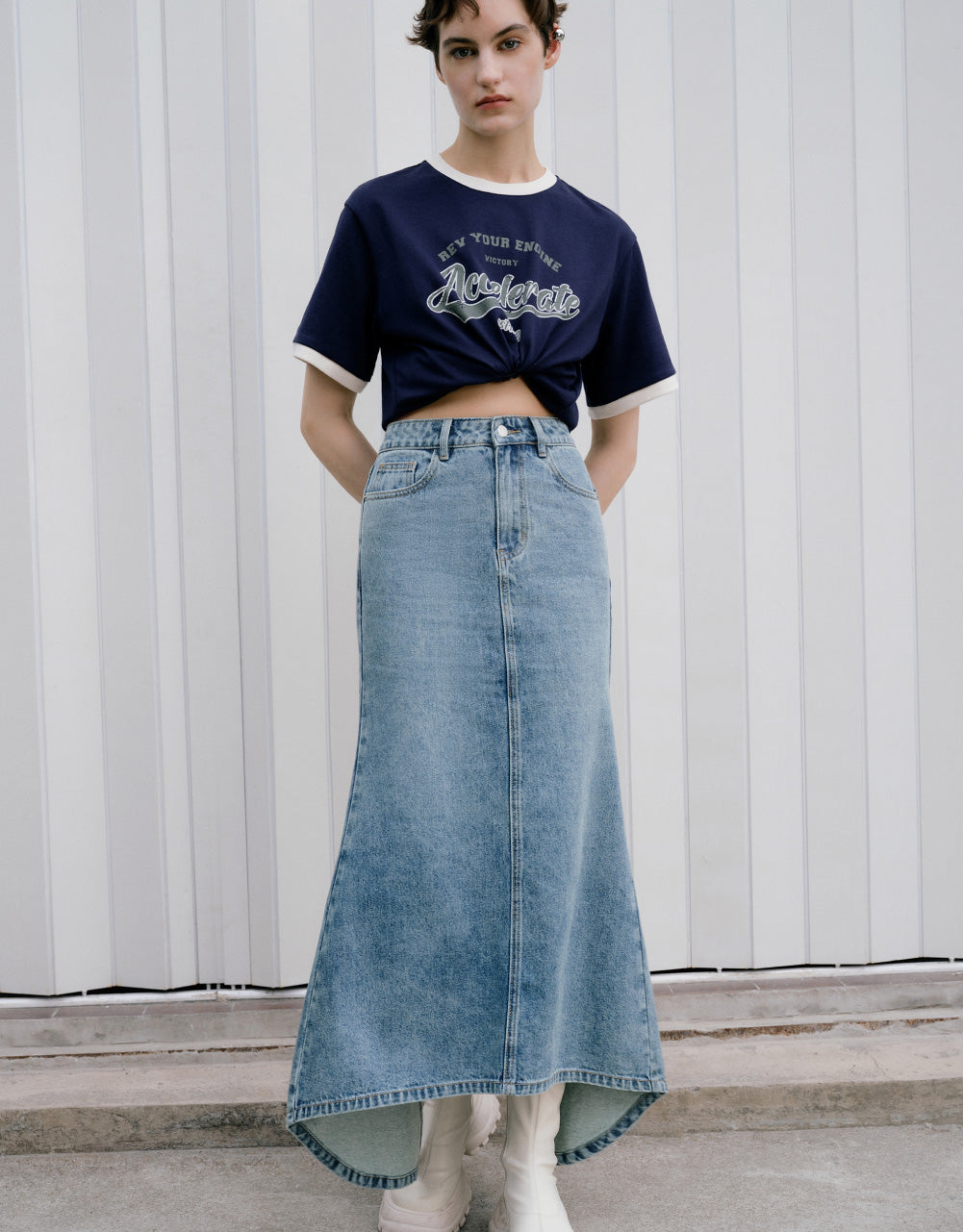 Graphic Crew Neck Loose T-Shirt
