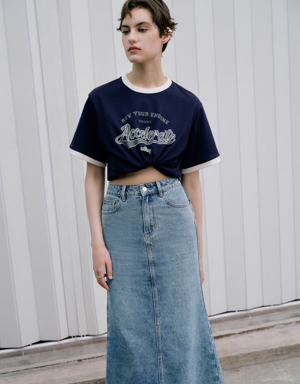 Graphic Crew Neck Loose T-Shirt