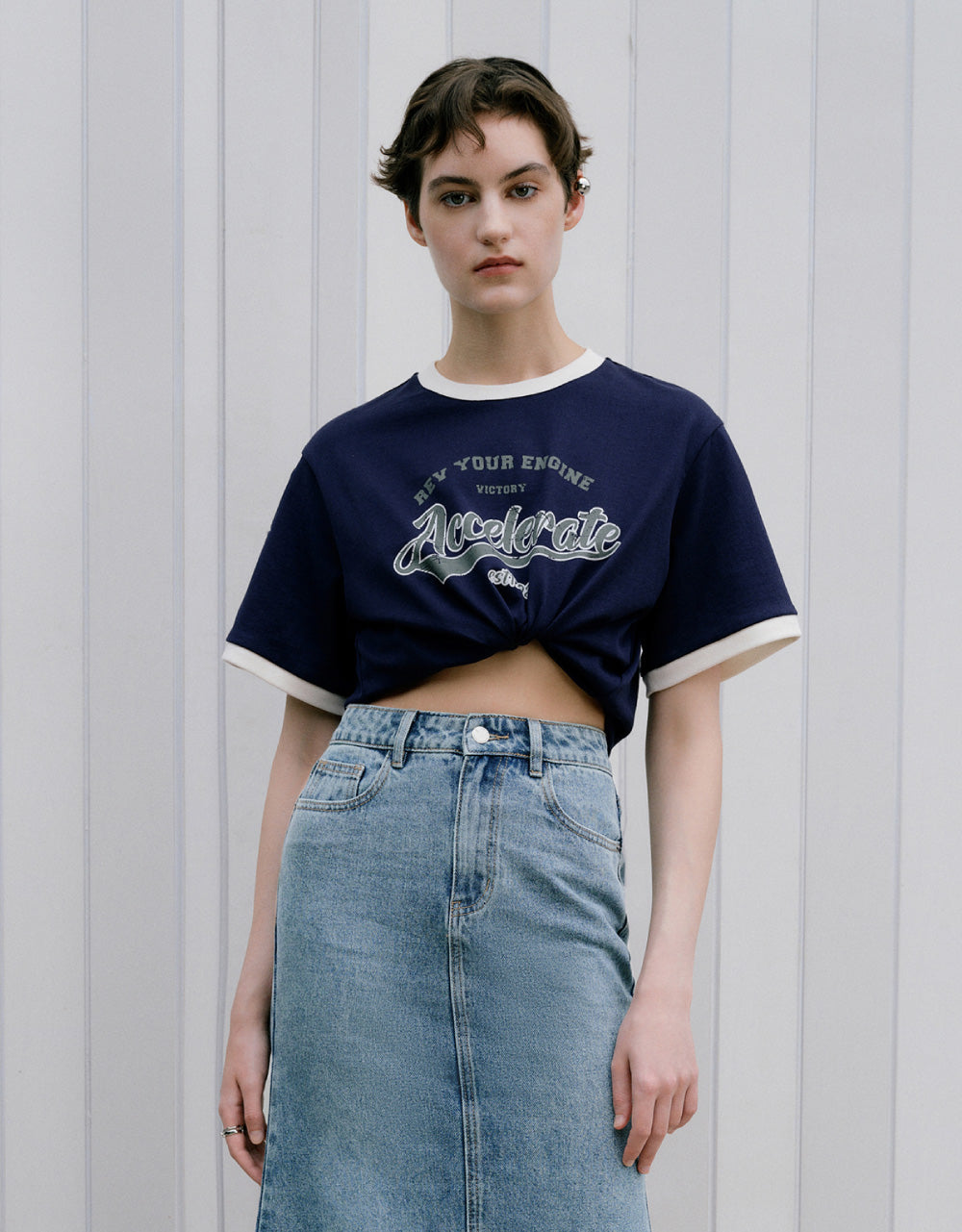 Graphic Crew Neck Loose T-Shirt