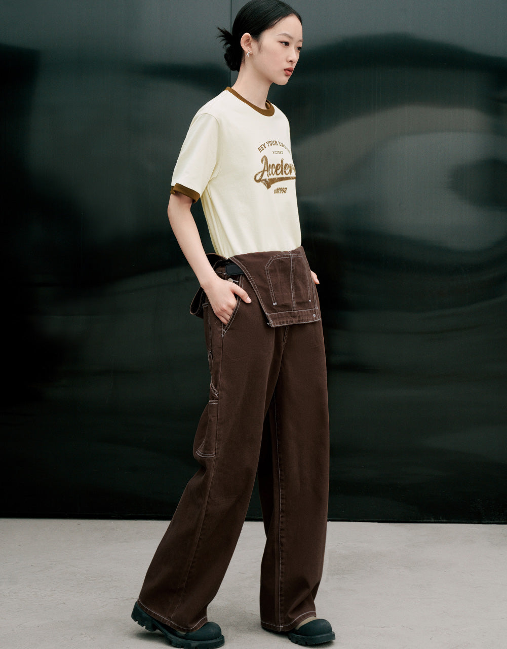 Graphic Crew Neck Loose T-Shirt