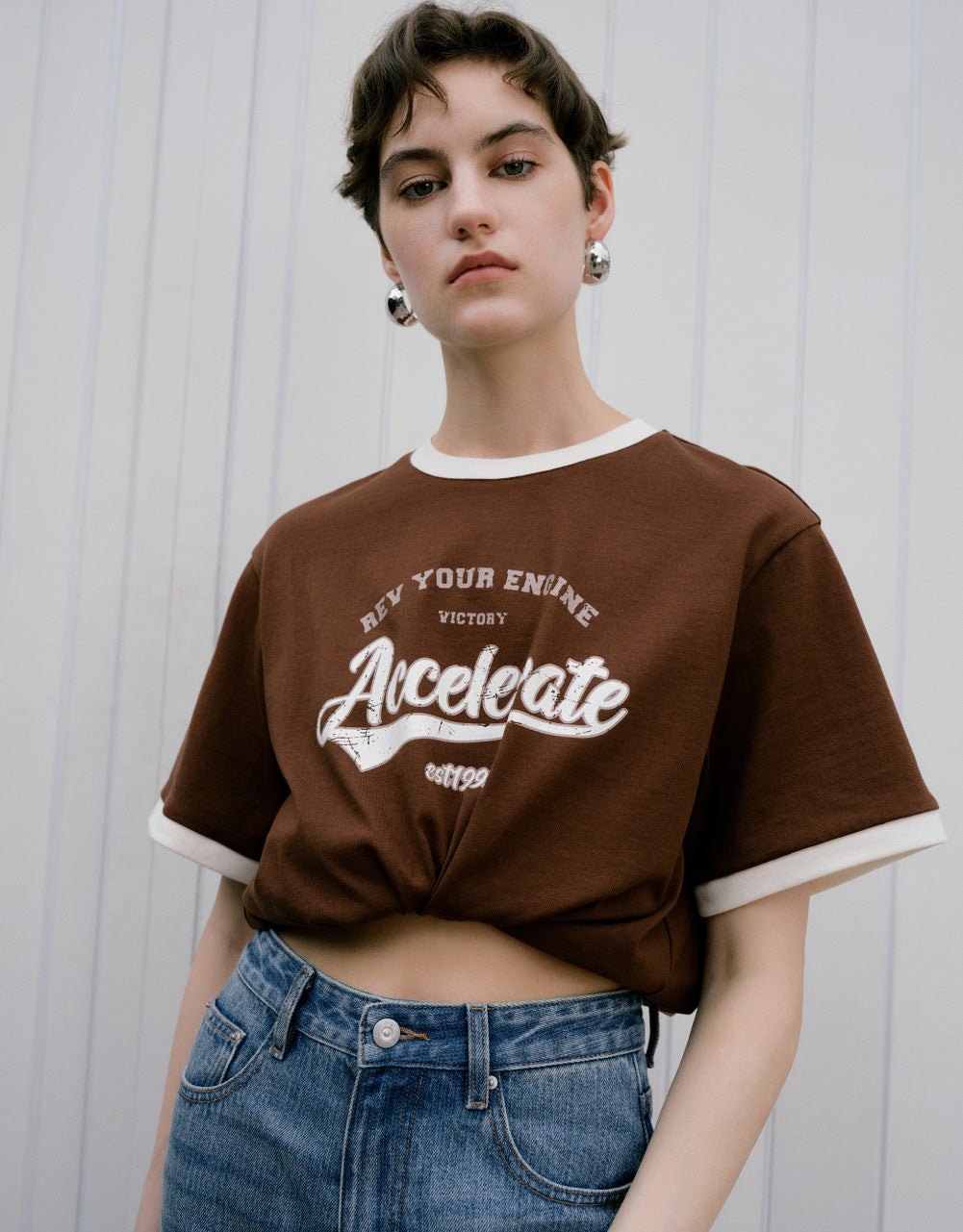 Graphic Crew Neck Loose T-Shirt