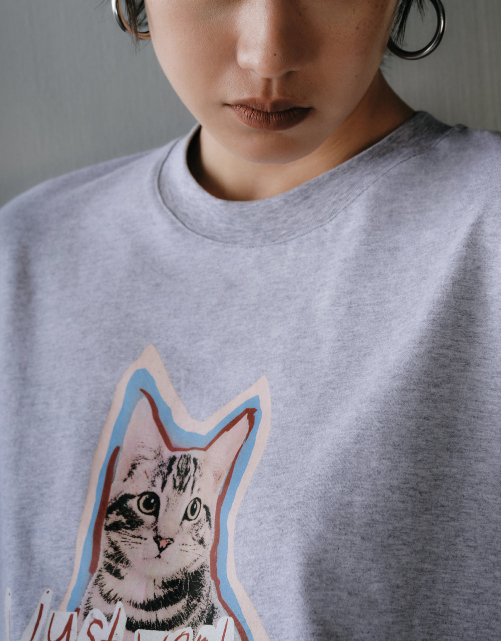 Cat Printed Straight T-Shirt