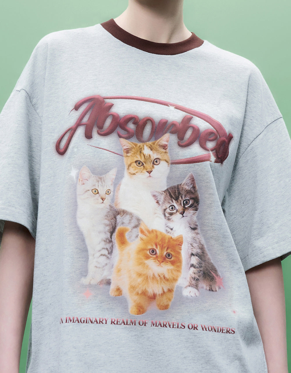 Cat Printed Crew Neck T-Shirt