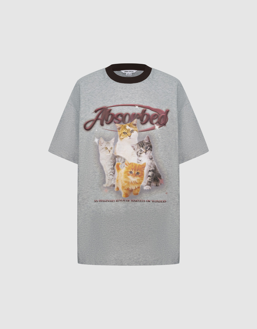 Cat Printed Crew Neck T-Shirt
