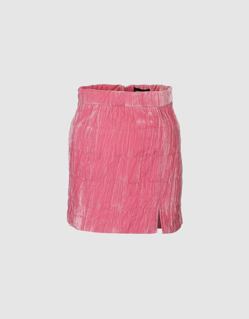 Puffer Split Hem Mini Skirt