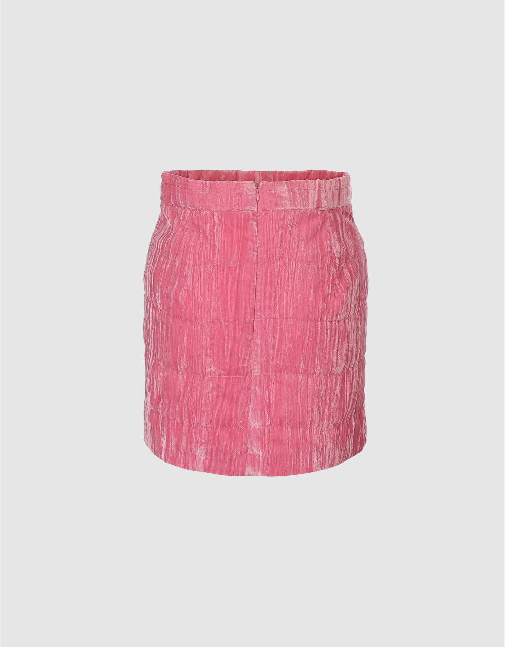 Puffer Split Hem Mini Skirt