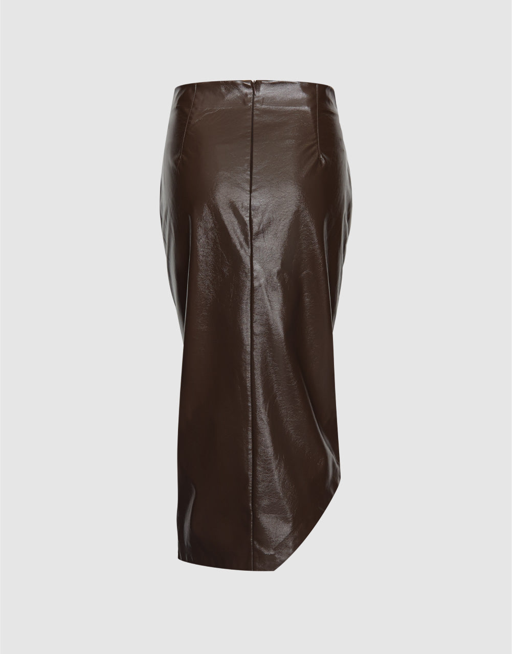PU Wrap Front Skirt