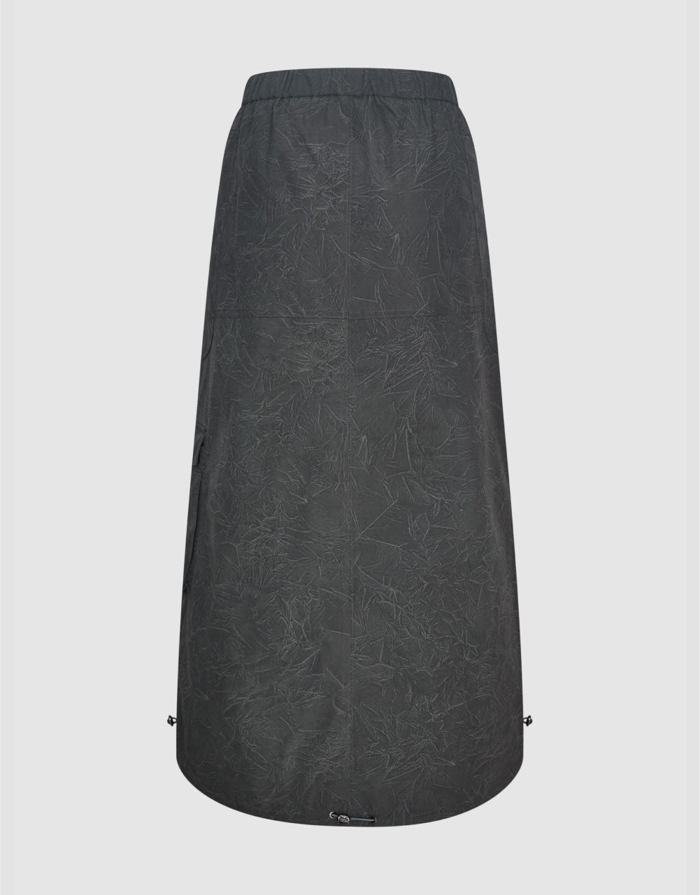 Elastic Waist Midi Skirt