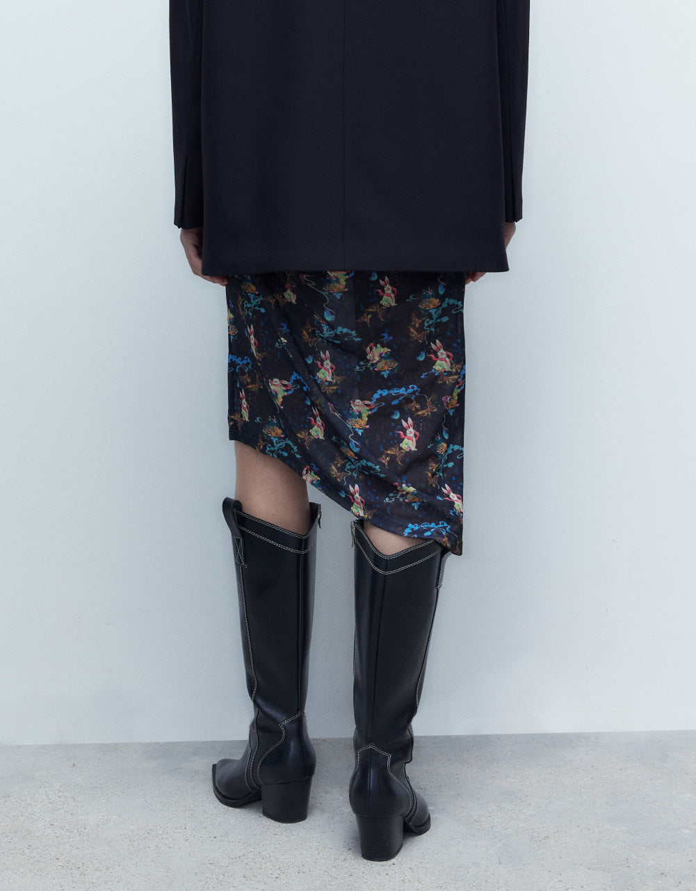 Printed Midi Skirt