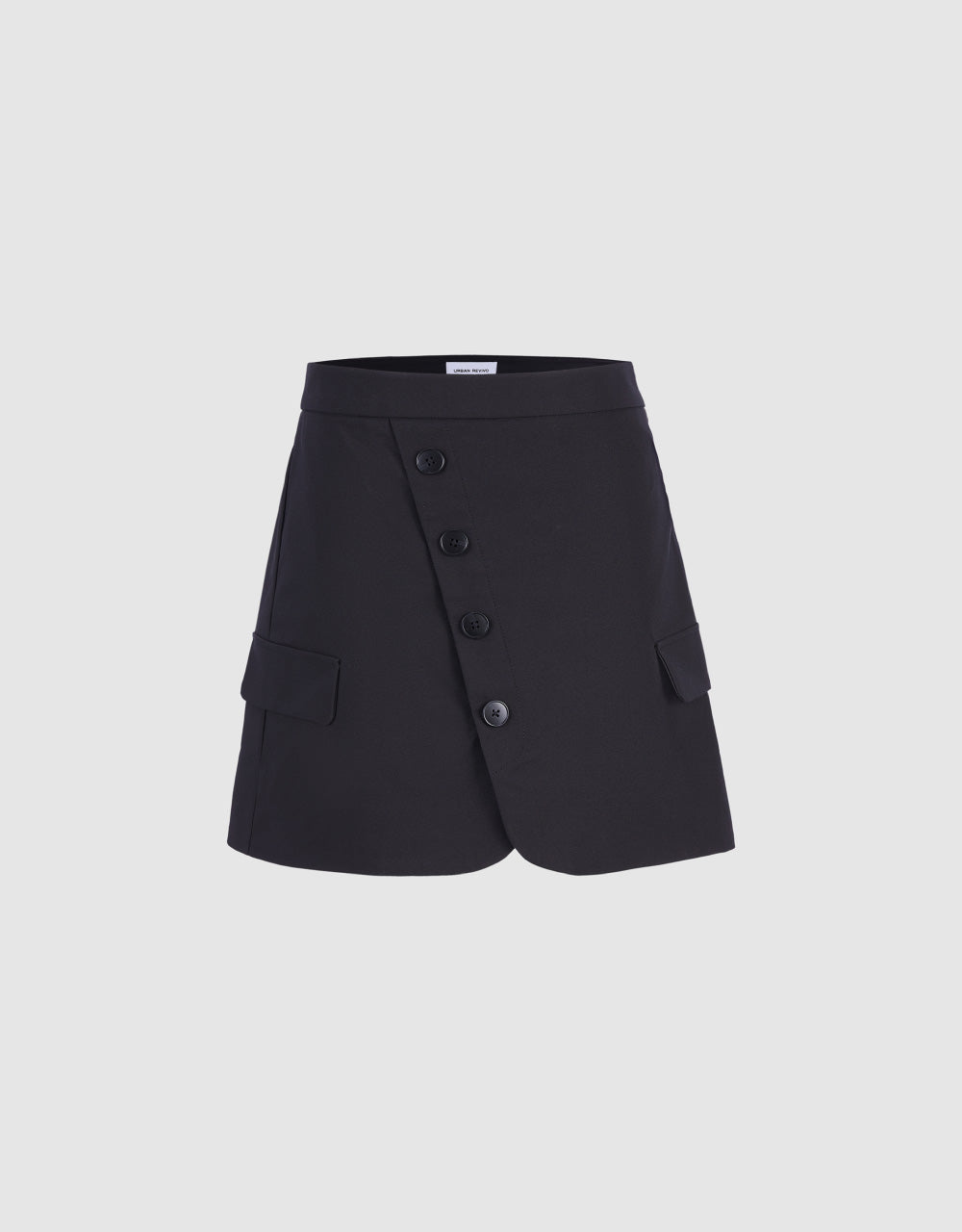 Fake Pockets Mini A-Line Skirt