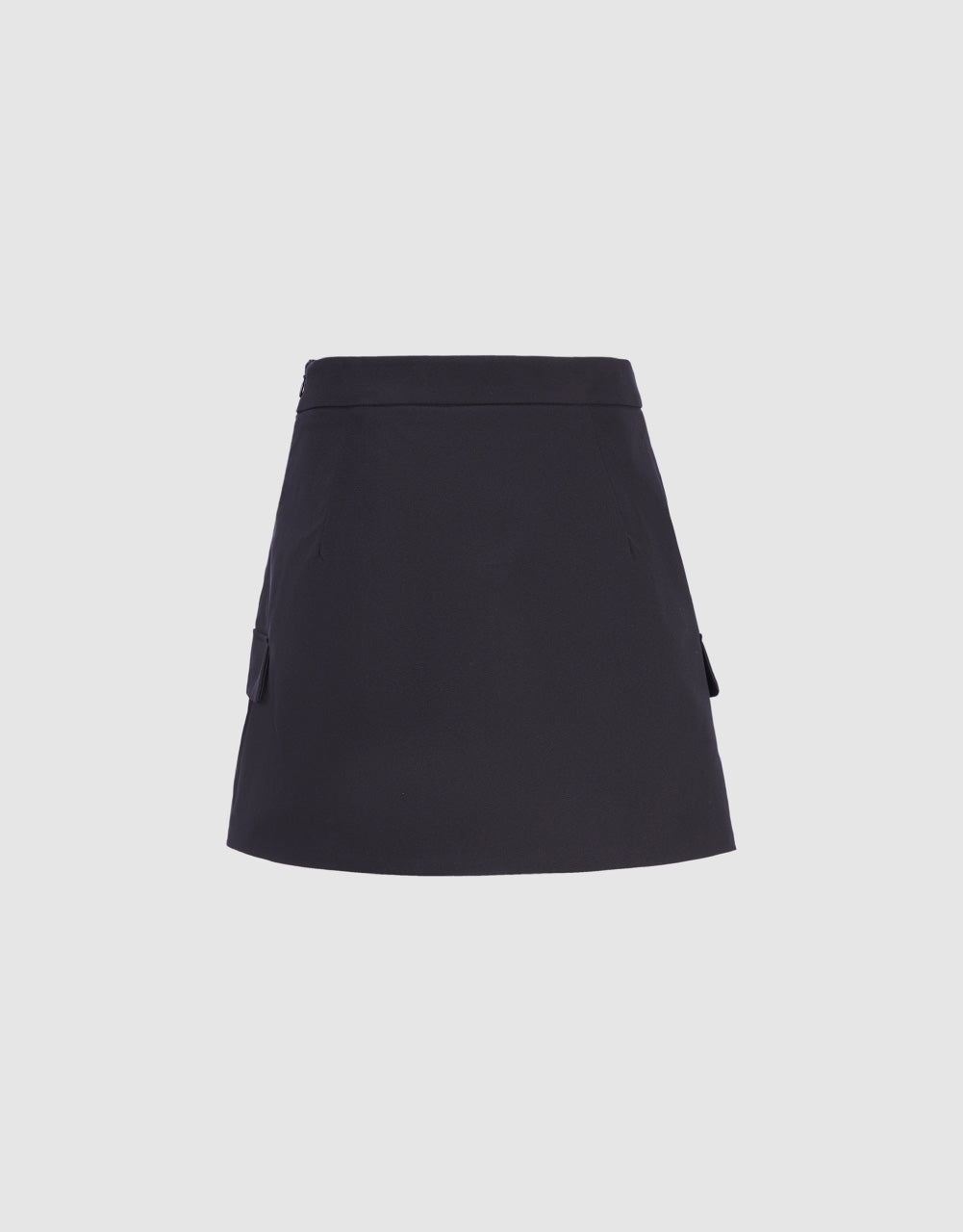Fake Pockets Mini A-Line Skirt