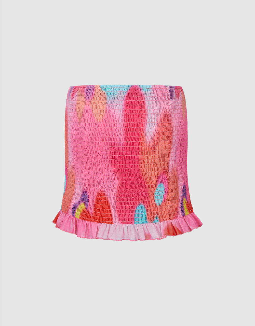 Floral Knitted Mini Skirt