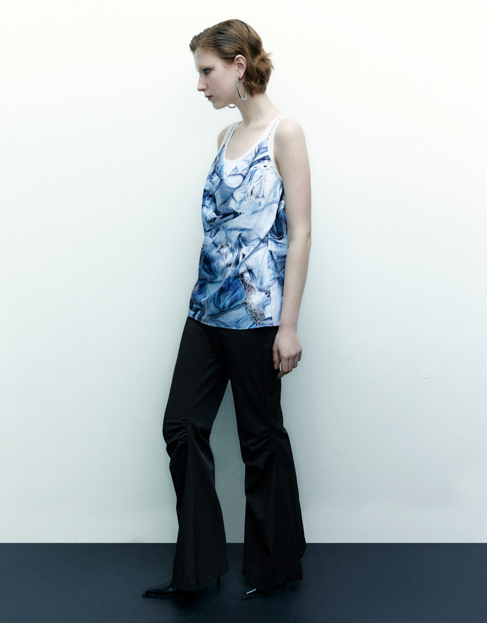 Mid-Waist Woven Flare Pants