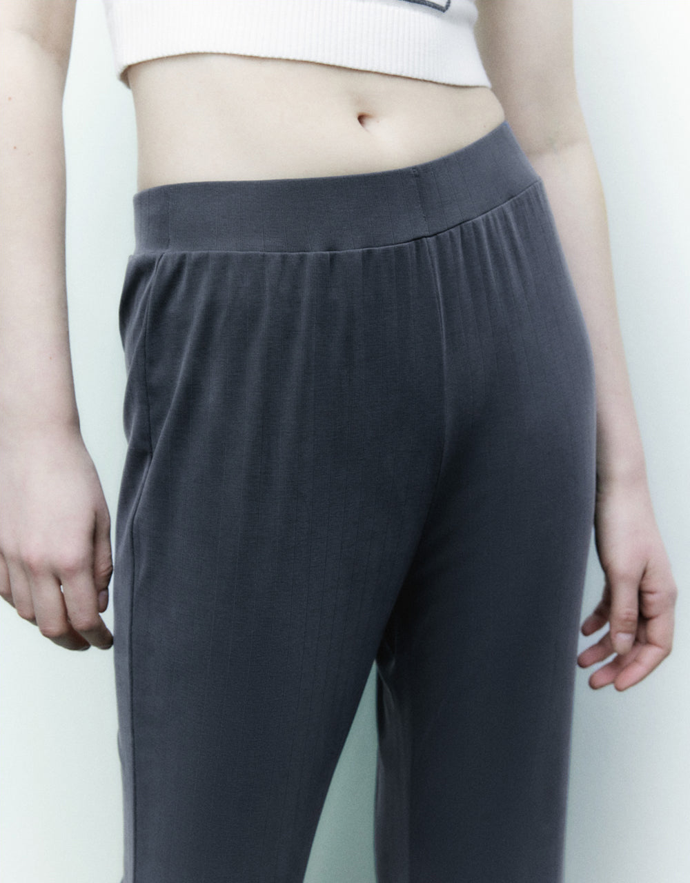 Knitted Extra Long Flare Pants
