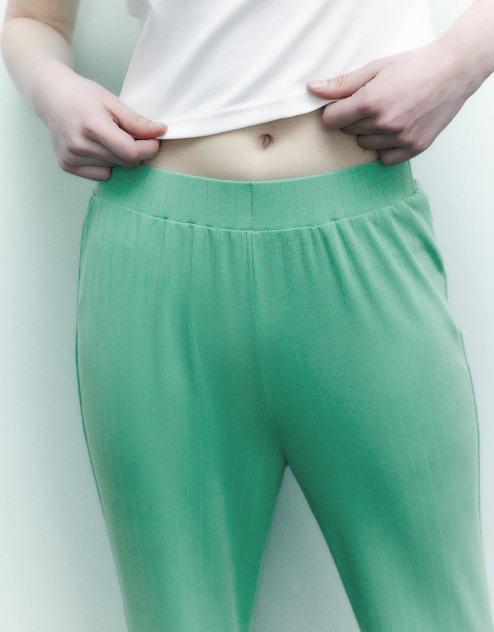 Knitted Extra Long Flare Pants
