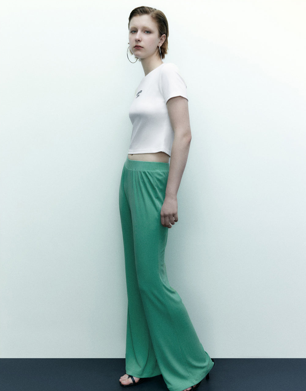 Knitted Extra Long Flare Pants