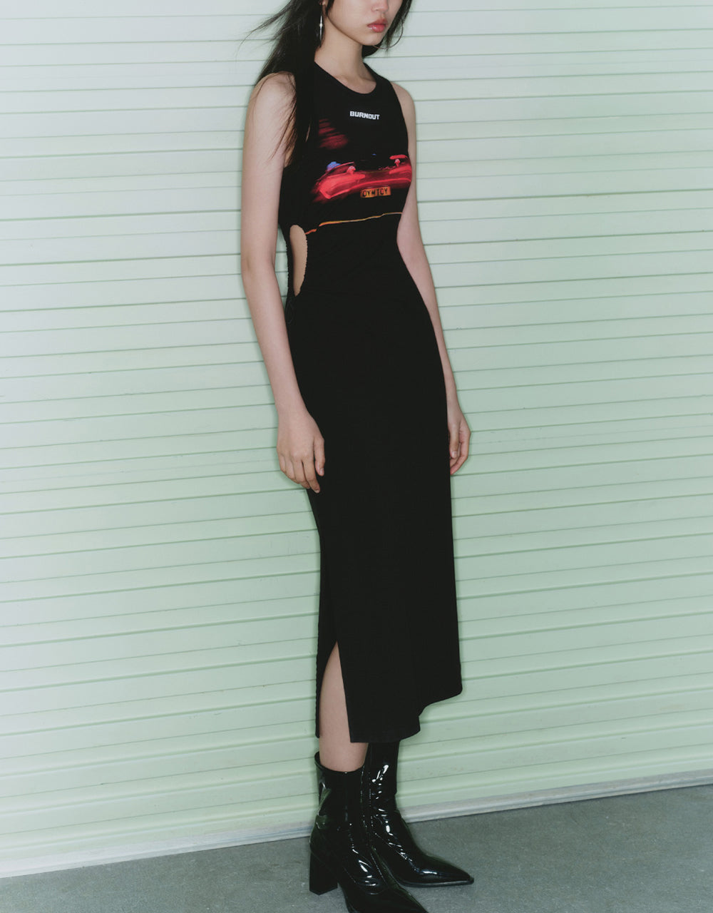 Racer Sleeveless Skinny-Fit Dress