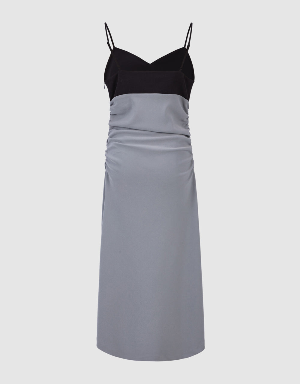 Contrast Sleeveless V-Neck A-Line Dress