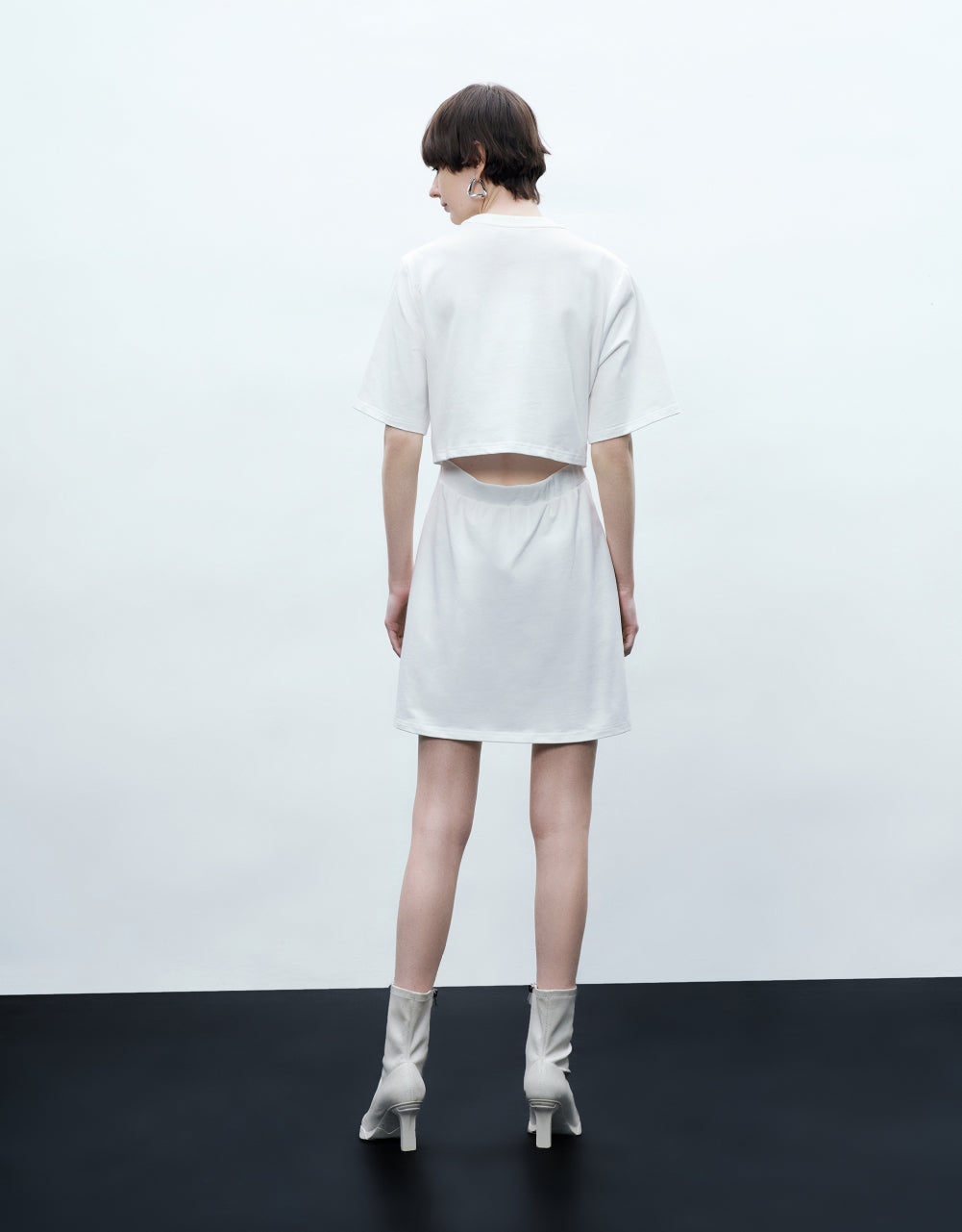 Letters Printed Crew Neck Dress