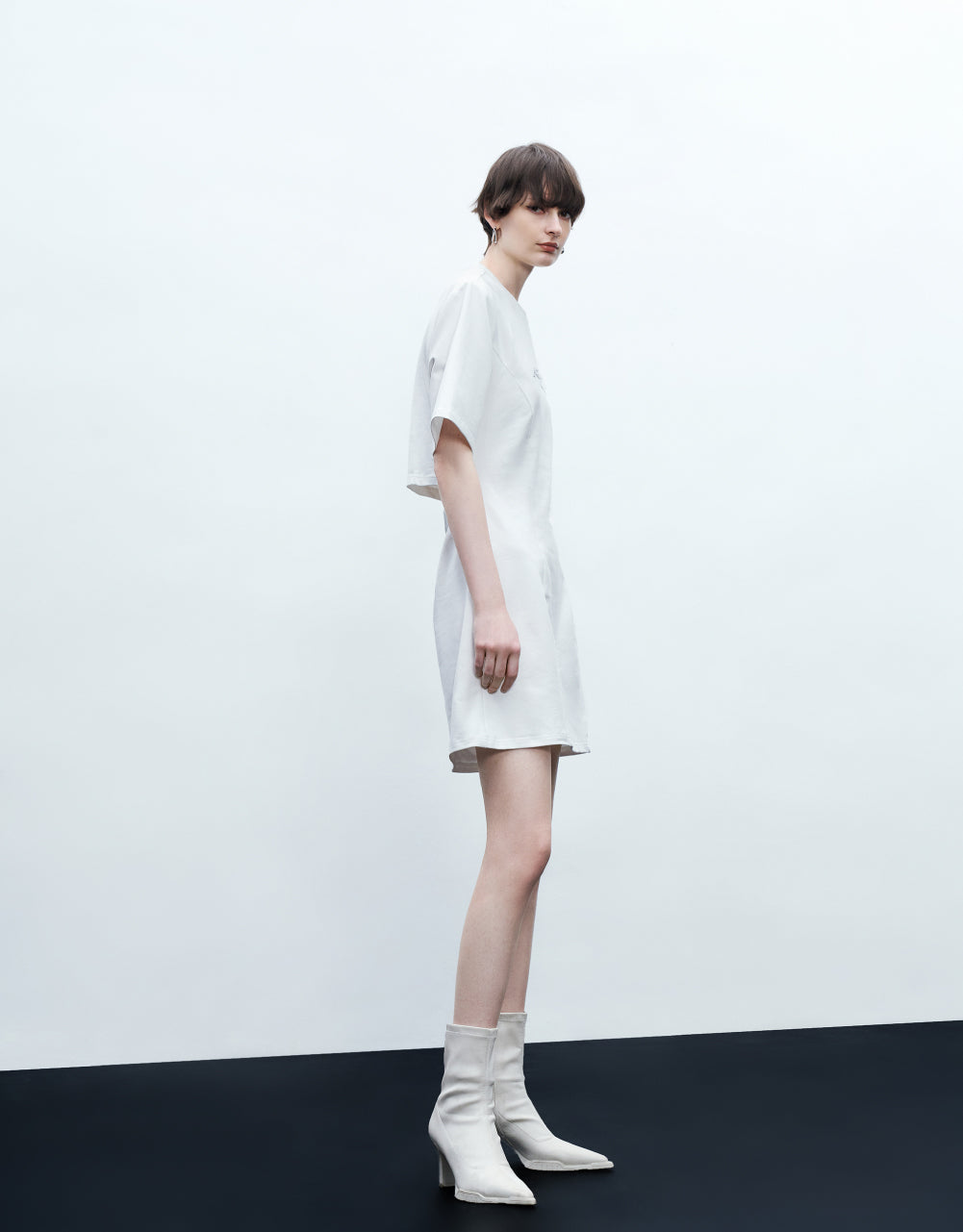 Letters Printed Crew Neck Dress