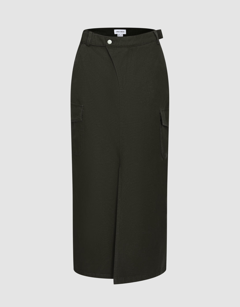 Midi A-Line Denim Skirt