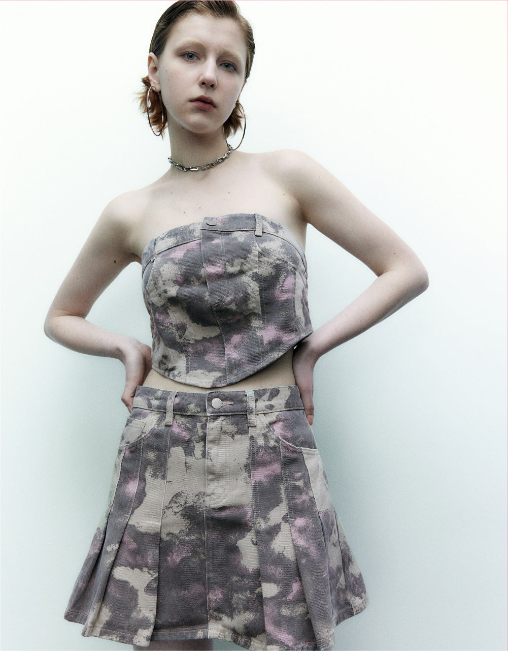 Camouflage Tube Denim Shirt