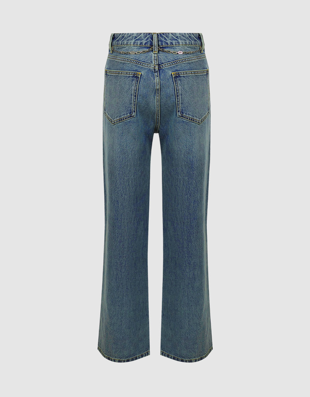Split Hem Chain Detail Jeans