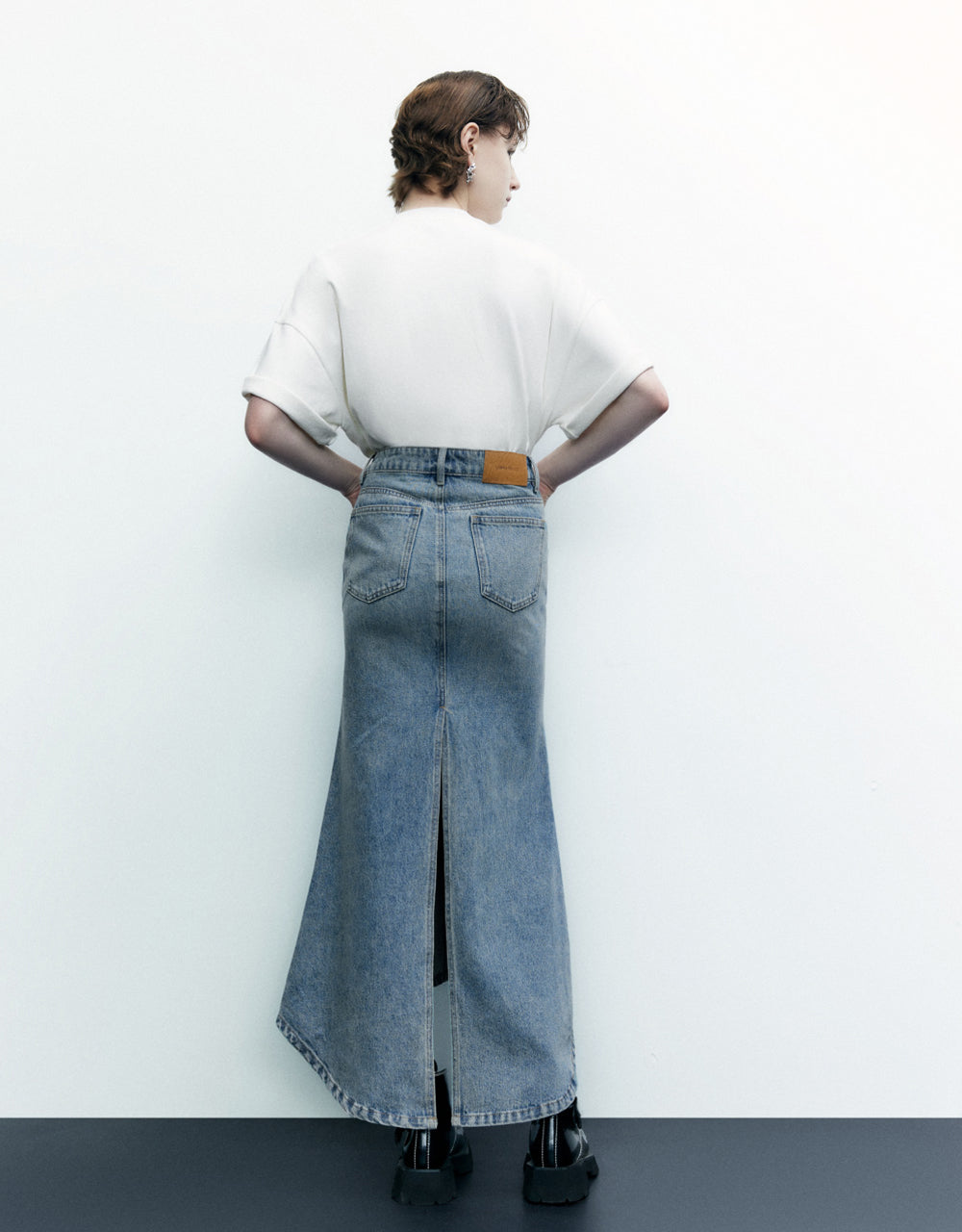 Split Midi Fishtail Skirt