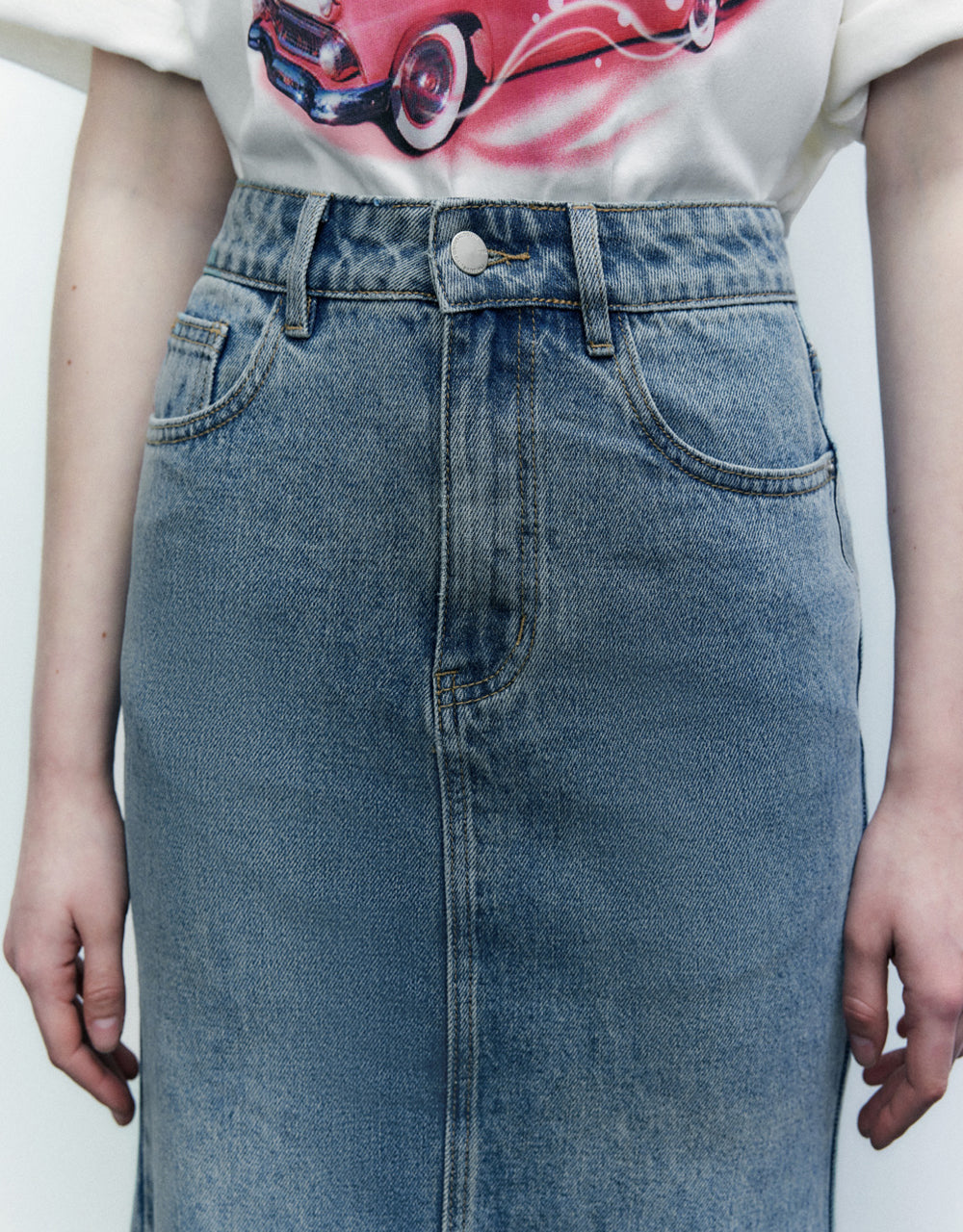 Split Midi Fishtail Skirt