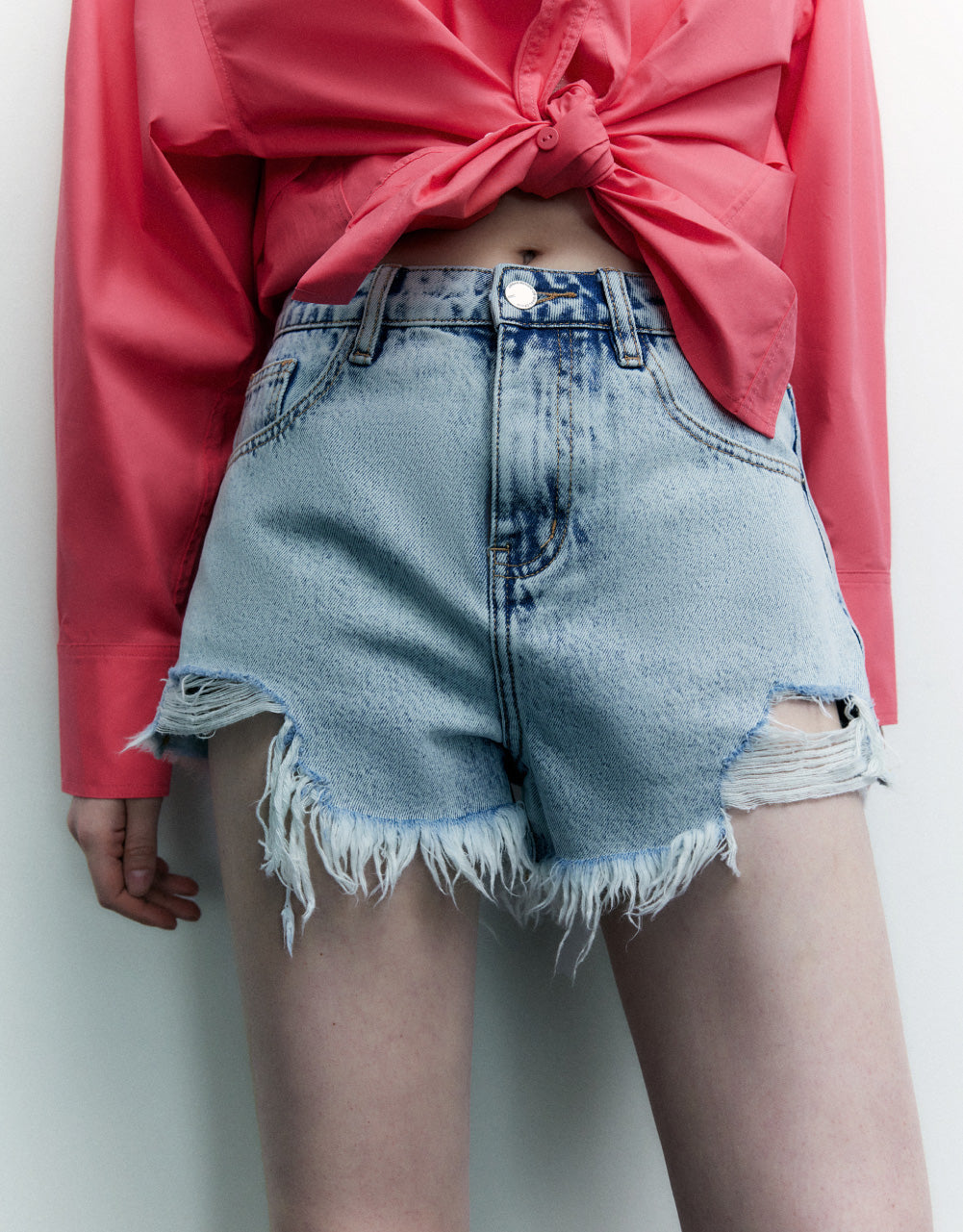 Raw Hem Denim Shorts