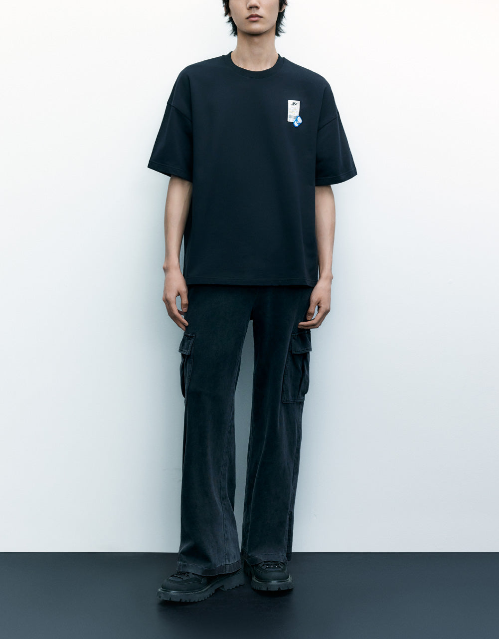 Drawstring Waist Wide-Leg Jeans