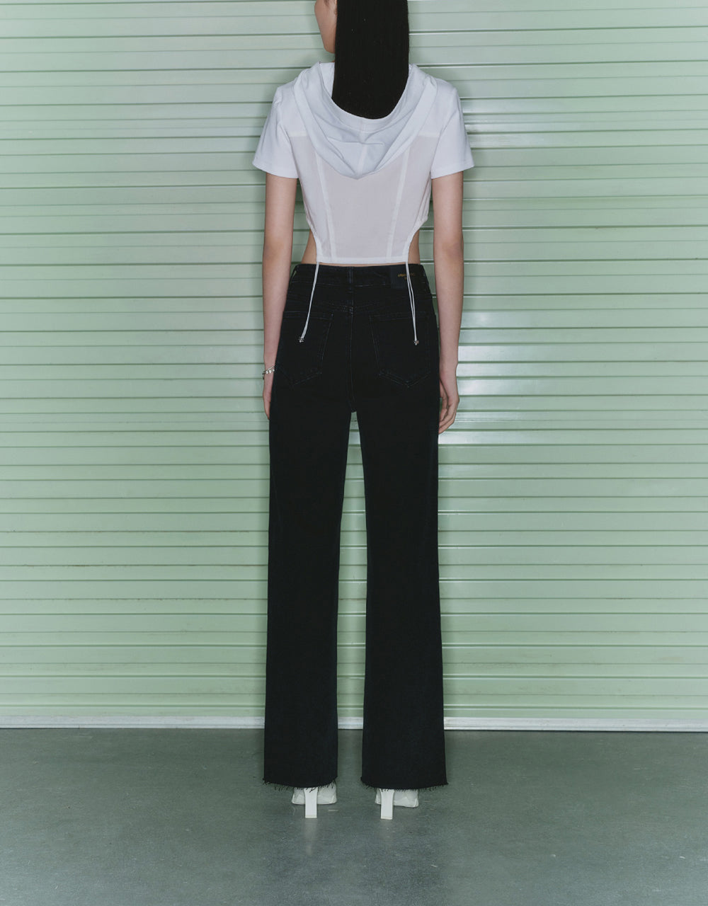 Raw Hem Straight Jeans