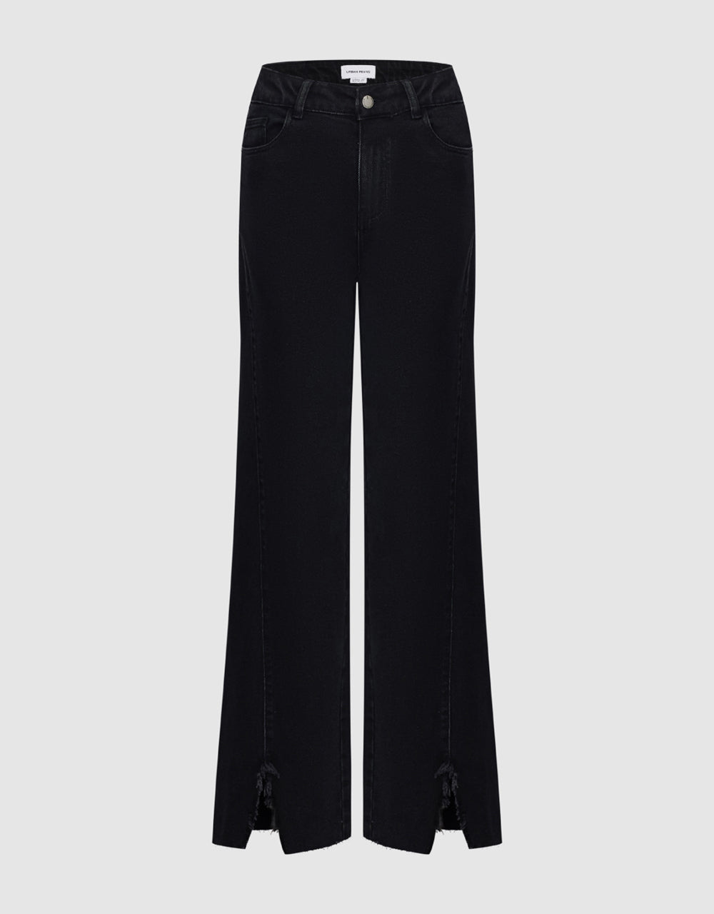 Raw Hem Straight Jeans